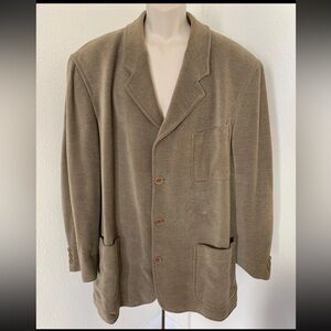 Cavelli Mens Olive Corduroy Single Breasted Pockets Casual Blazer Jacket Sz XXL